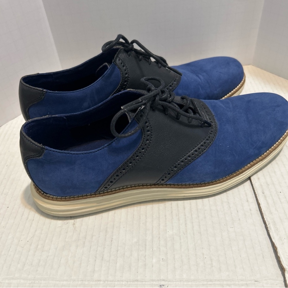 Cole Haan Blue and Black Men's Derby Shoes